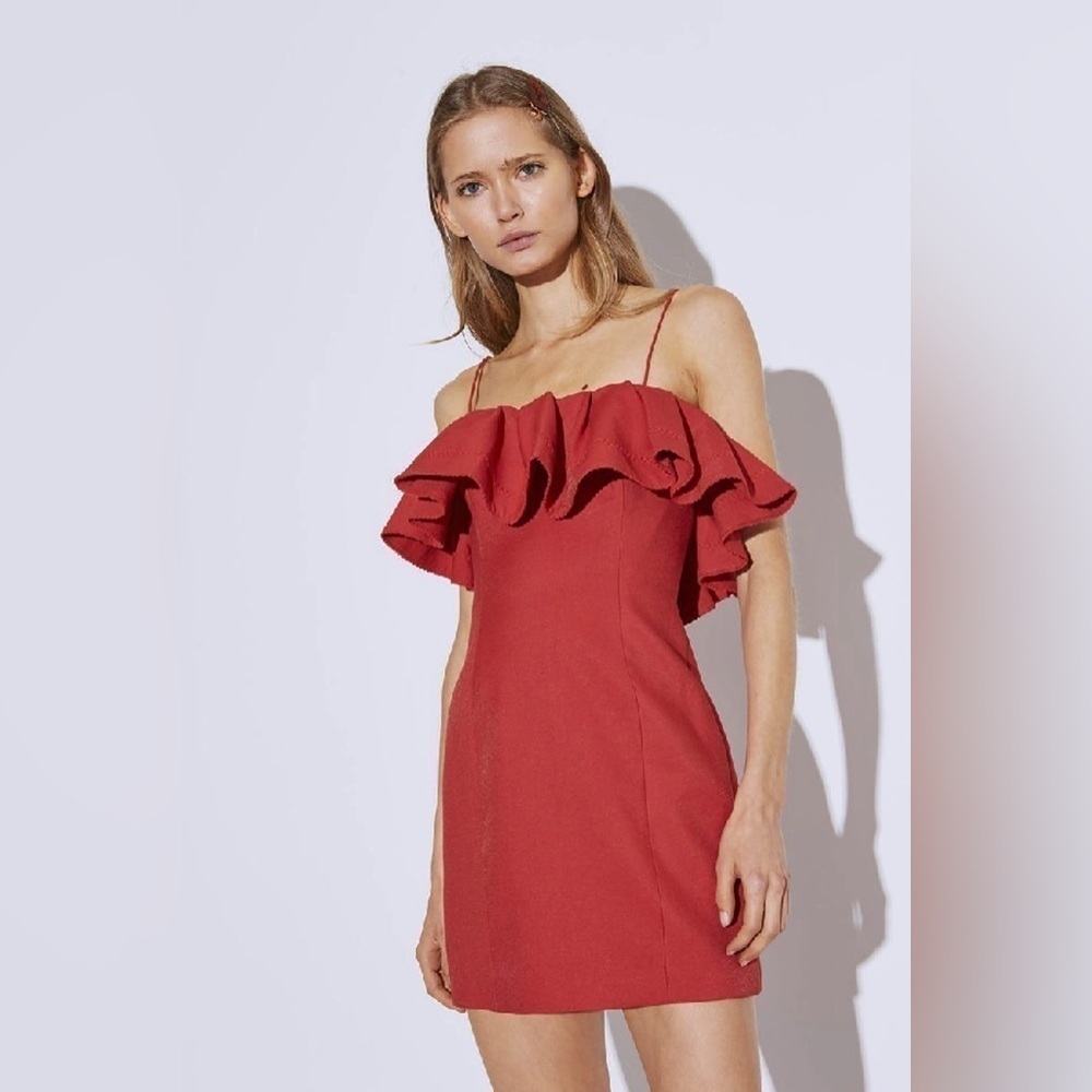 C/meo Collective Affinity Mini Dress in Carmine Red